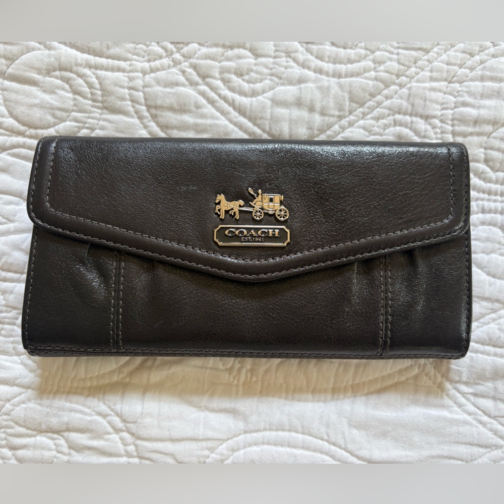 Coach Black Leather Clutch